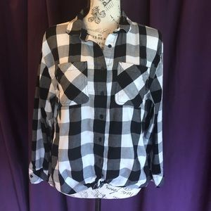 Black and white checkered shirt